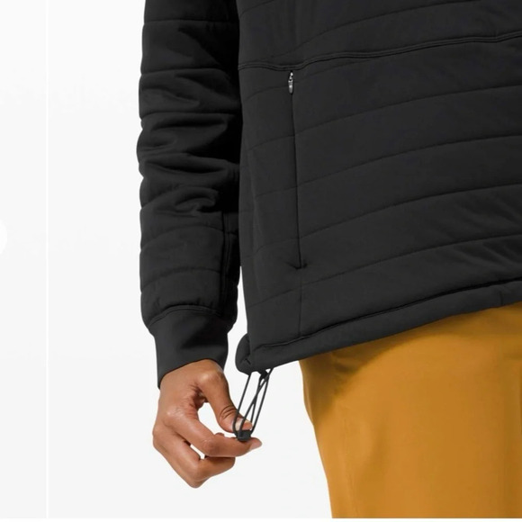 Lululemon Dynamic Movement Crew Black Quilted  Pullover Sweatshirt Size 2 - Picture 4 of 9